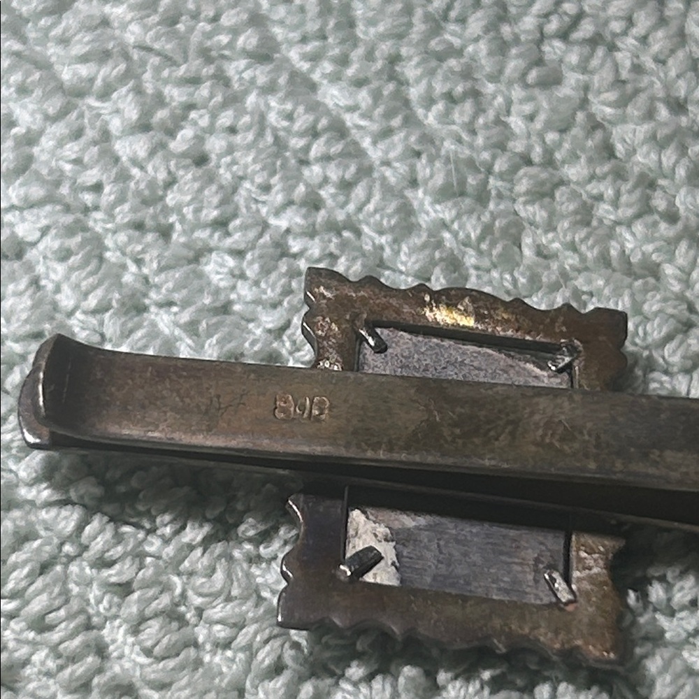 Vintage 40’s 800 silver cameo tie bar & cufflinks from the Cameos Factory Italy - Picture 10 of 15